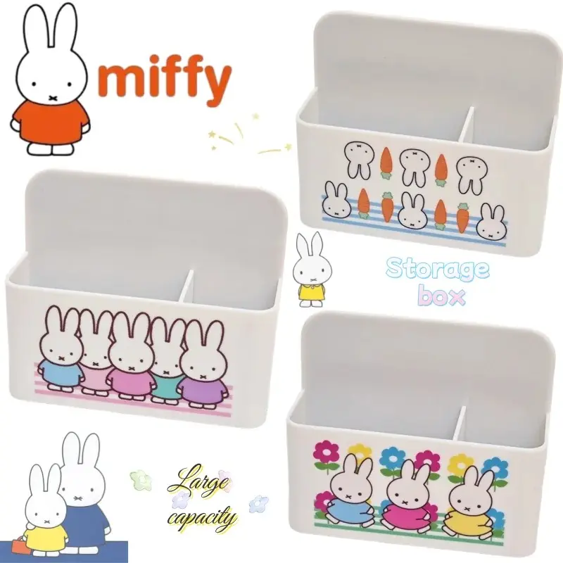 Miffy Pencil Holder New Creative Cartoon Cute Bunny Print Sweet Simple Multifunction Large Capacity student Portable Storage Box