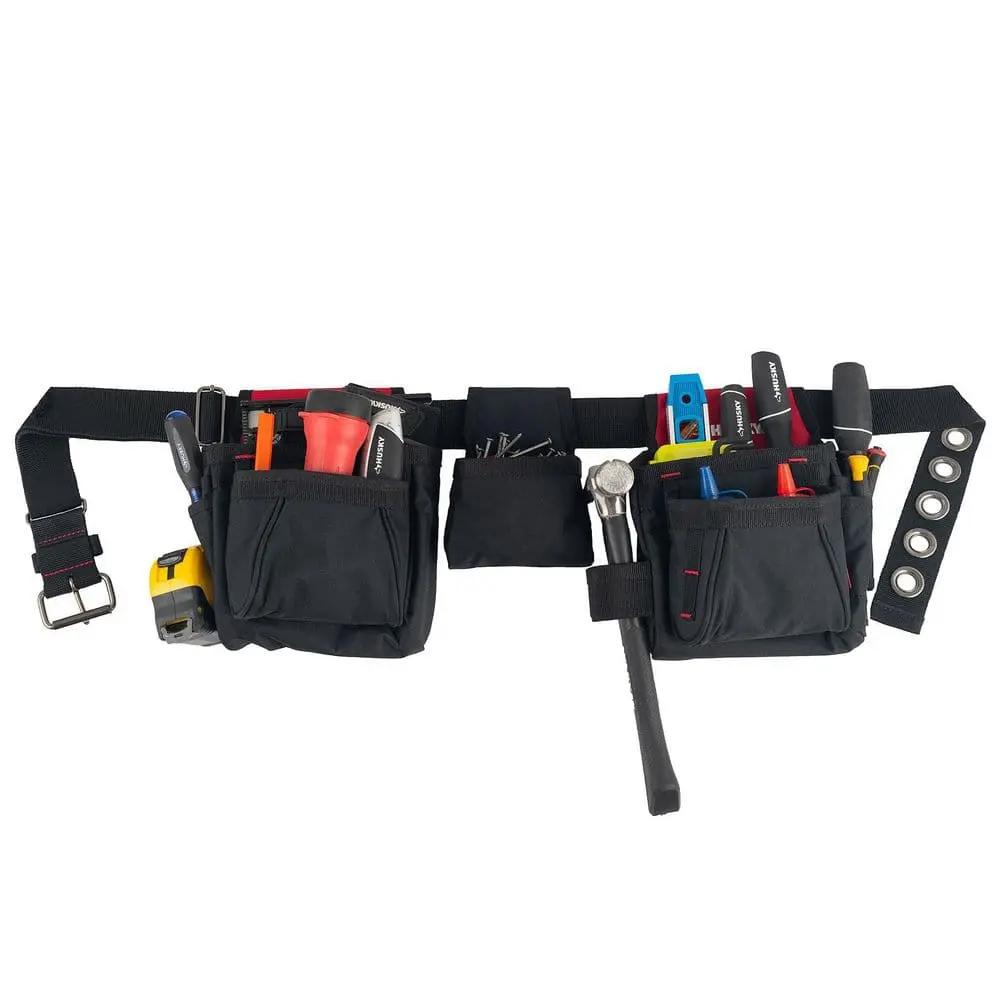 Handyman 2-Bag Work Tool Belt, Dual Bag Storage, Multi-Pocket, Tool Storage Bag, Tool Pouch