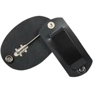 Rothco Leather Clip-On Badge Holder with Swivel Snap - Black 1133, 3 5/8 x 2 5/8 Inches, Secure Snap Closure, Durable Leather, Ideal for Law Enforcement