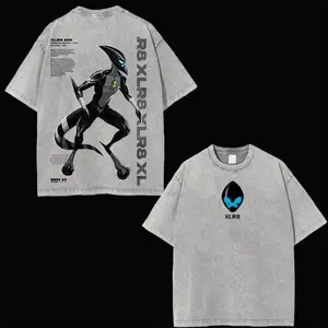 XLR8-Fastest Variant - Ben 10 – Comic-Style Heavy Cotton Tee Double Printed Oversize Lightweight Acid Washed Tee, TV Show Graphic Tee, Gift T-Shirt For Comic Lover