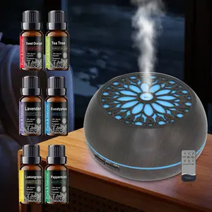 550ml Essential Oil Diffuser with Remote  6 Oil Blends, 7 Color LED Lights, Auto-Off Timer for Large Rooms, Home & Office remote timer funny christmas party game garland wreath gift  Aromatic Sage Fragrances