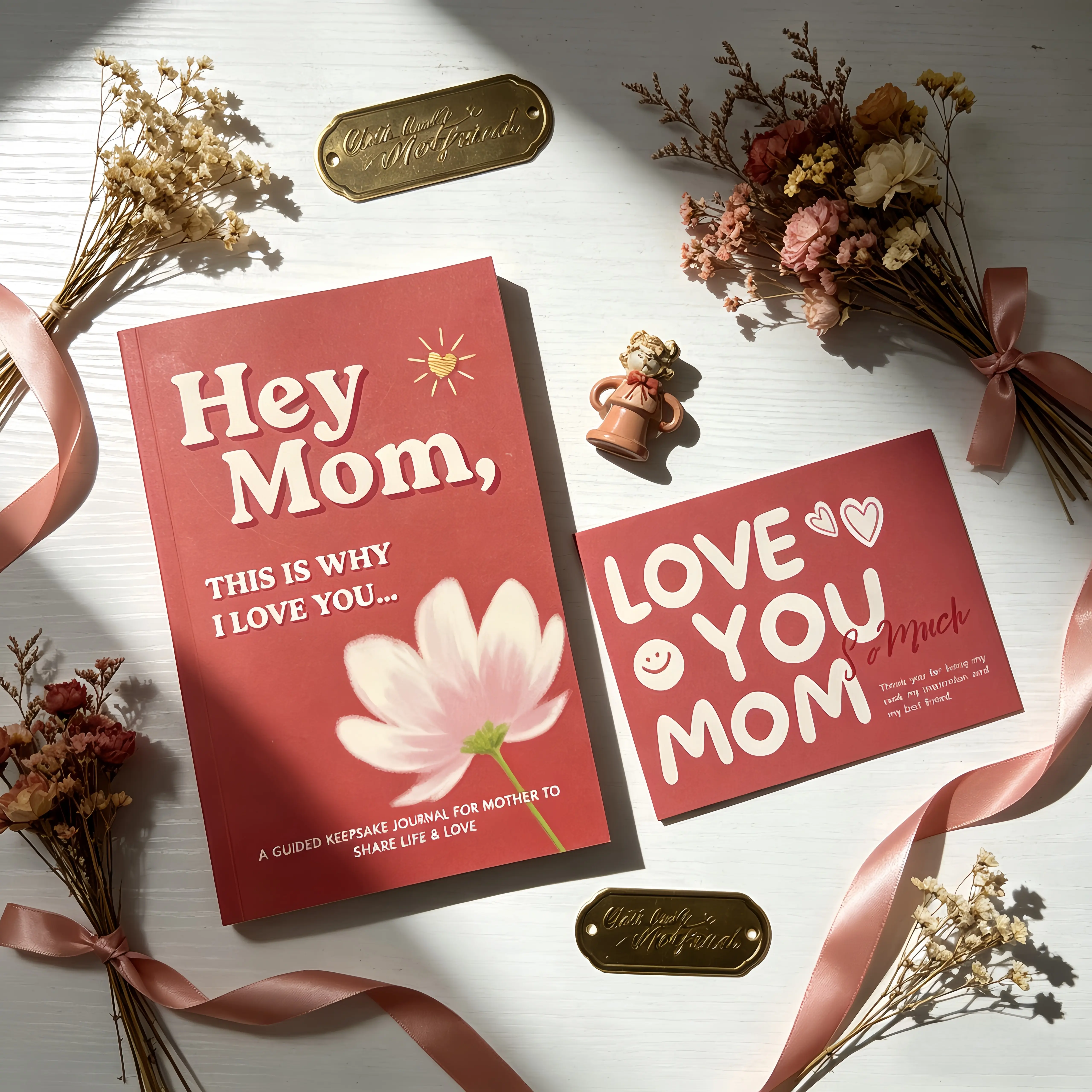 [Mother'sDay]HEY,MOM.I Want to Hear Your Story: A Mother's GuidedJournal to Share Her Life & Her Love (Hear Your StoryBooks),Hey Mom! Tell Me Something I Don't Know - 1 Book Bundle Paperback Keepsake Gift Modern,MotherDay Gift,summervibes Sharing