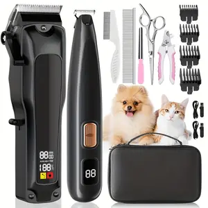 Kalhela Pet Electric Clipper for Cats and Dogs, Professional Grooming Tool, Hair Trimmer for Large Dogs, Long-Haired Cats, Horses, Alpacas