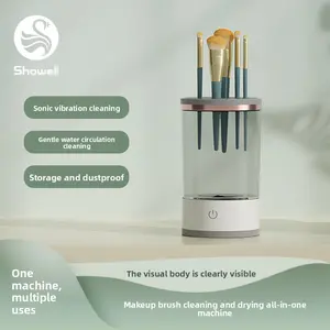 Hot-Selling Fully Automatic Quick-Dry Electric Makeup Brush Cleaner Beauty Brush Spin-Dry Tool Cleaning Machine