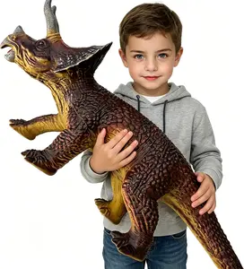 Inflatable Giant Triceratops Dinosaur 31‘’ Soft Realistic Toy for Kids 3-12, Birthday Gift Dino Party Decoration Outdoor Play