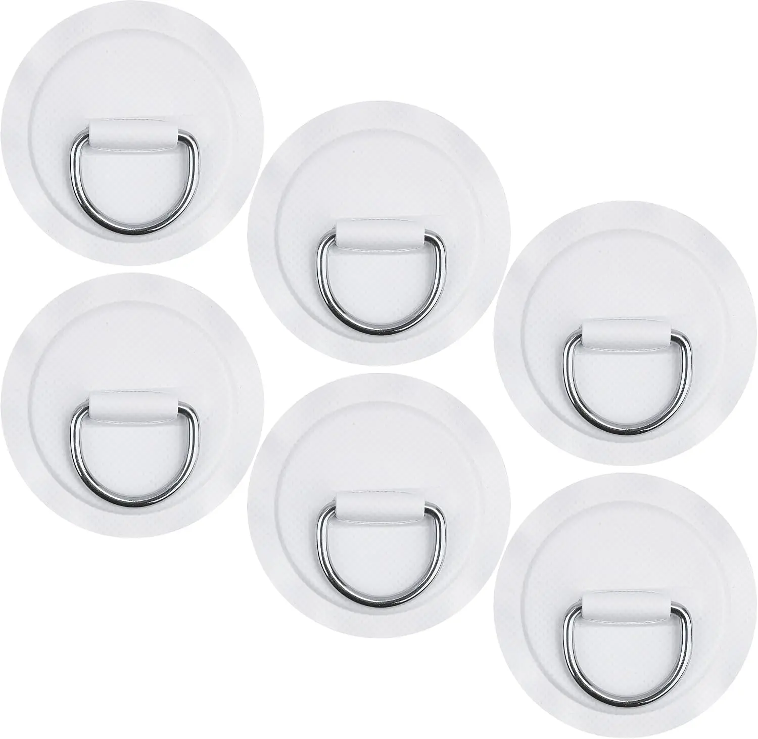 Waterproof Stainless Steel D-Ring PVC Patch Kit, Functional Water Sports Repair Set for Kayaks, Inflatable Boats (No Glue Included)