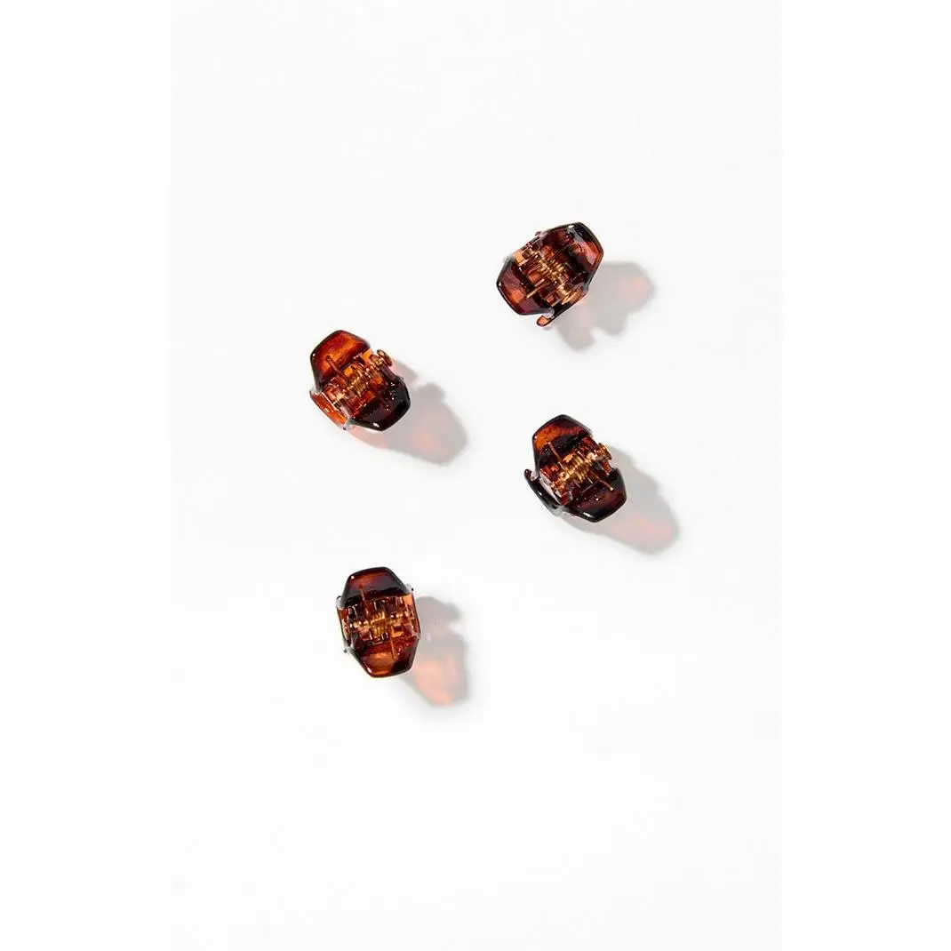 John Galt Women's Brown Mini Hair Clips John Galt Women's Brown Mini Hair Clips