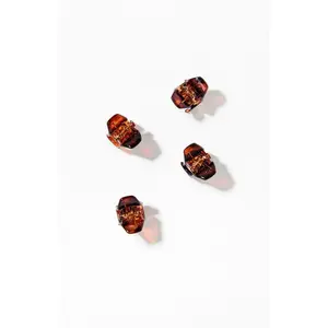 John Galt Women's Brown Mini Hair Clips