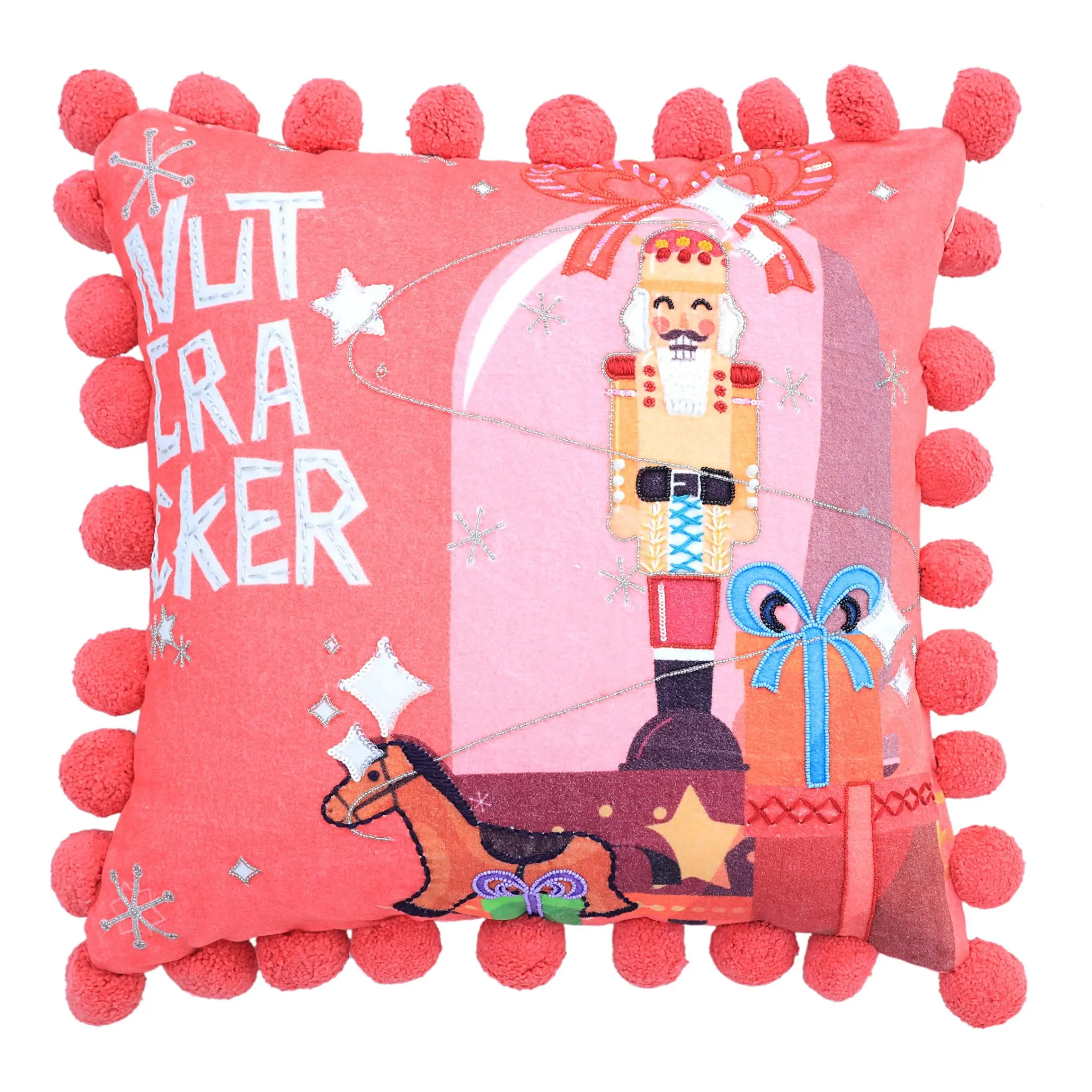 Vibhsa Nutcracker Gifts Christmas Pillow 20" x 20"