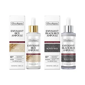Rice Exfoliating & Brightening Toner Set, Black Rice for Radiance, White Rice Hydrate Smooth Skin, Hyaluronic Acid for Hydrating and Glowing Skin, Gentle Daily Care, 100ML Each (2PCS )