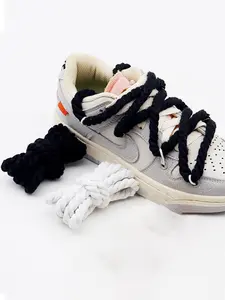 Multifunctional Braided Shoe Laces, Thick Handwoven Shoelaces, Durable Casual Sports Canvas Shoes Accessories, Fits Basketball Sneakers