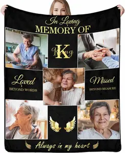Custom Memorial Blanket for Loss of Loved One - A Letter from Heanven Sympathy Blanket Loss of Dad Mom Husband Wife Friend in Loving Memory Blanket Personalized A