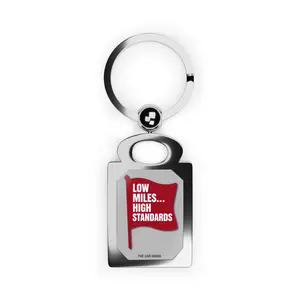 Low Miles High Standards rectangle keyring | Metal Keychain, Car Enthusiast
