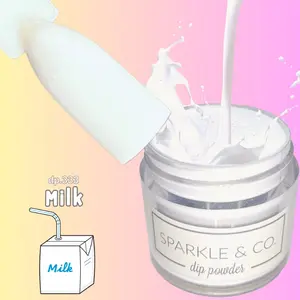 Sparkle & Co dp.333 Milk Mini Dip Powder For Nails - 1 Jar Lasts 5-7 Manis
