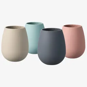 Unbreakable Silicone Stemless Wine Glassware | Set of 4