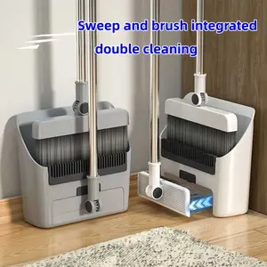3-in-1 broom set for household use, including a broom, floor brush, and dustpan, featuring a non-stick floor cleaning tool, suitable for use in homes, kitchens, bedrooms, balconies, offices, school dormitories, as and tools Home Cleaning Bundle