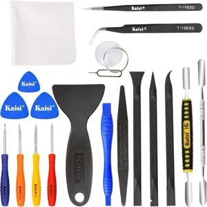 Electronics Opening Pry Tool Repair Kit with Spudger Non-Abrasive Nylon Spudgers and Anti-Static Tweezers for Cellphone iPhone Laptops Tablets and More, 20 Piece