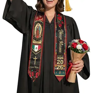 [HOT] Custom Mexican Graduation Sash, Mexican Flag Graduation Sash 2026, Guadalupe Stole, Mexico Graduation Ceremony Stole 2026, Hispanic Sash