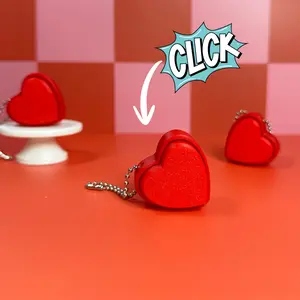 Red Heart | Keyboard Fidget | Click Fidget | 3D Printed Clicker