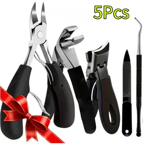 Nail Clippers for 5-Piece Nail Clipper Set Suitable for Thick Nails of The  Women Men Heavy Duty Wide Claw Inward Nail Clippers Grooming Tools