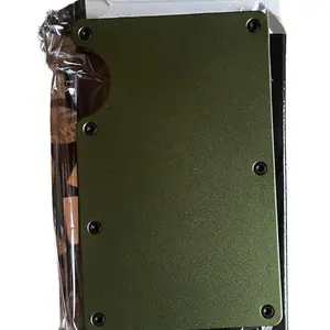 Army green Aluminum Slim RFID Blocking Wallet