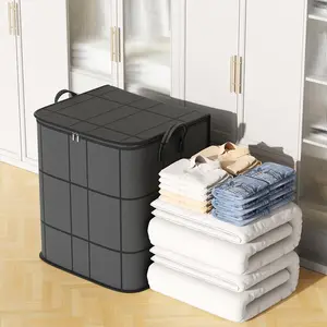 Foldable Large Capacity Clothes Storage Bag, 1 Count Foldable Clothes Storage Organizer,  for Home or Dorm Use, Moving, and Seasonal Storage, Clothes Storage Organizer with Zipper, Clothes Organizer Storage