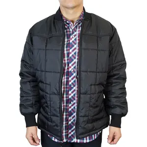 Men's Black Western Cut Puffer Jacket Full Zip