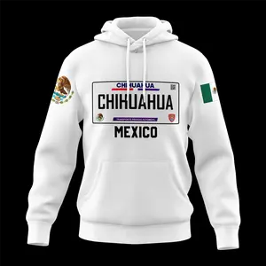 Mexico States Design White Hoodie