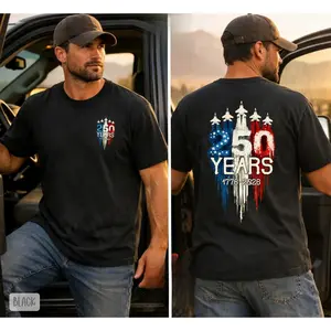 Fighter Jets 250 Years Shirt , Trendy Men's Patriotic Tshirt
