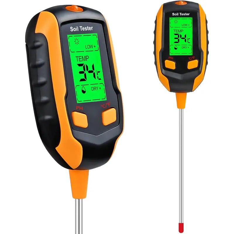 【Clearance Sale】 4-in-1 Soil Detector | PH Meter & Moisture/Temperature/Humidity Tester — Flower Pot Planting & Garden Care Essential Tool Set. Decor water plant