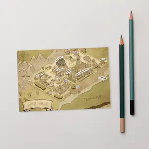 Fantasy Map Postcard | Greenery Territory