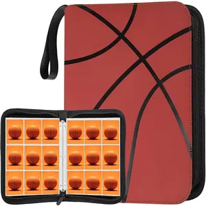 900 Pockets Basketball Trading Card Binder, Card Binder Album Folder with 50 Top-Loading Page Sleeves, 9 Pocket Card Binder for Game Cards, Sports Cards, Baseball Cards Black (9 Pocket, Basketball)