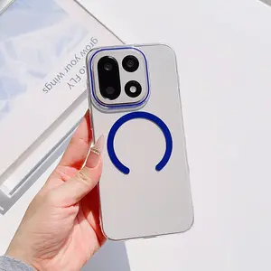 Ultra-Thin PC Transparent C-Shaped Magnetic Phone Case for Oneplus 15, Full Coverage Anti-Drop Shockproof Protective Cover