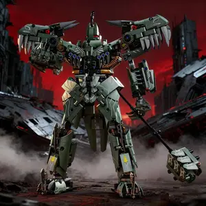 1058 Pieces Mecha Warrior Building Block Set, Dinosaur Robot Transform Model Toy, Adult DIY Creative Home Decoration, Easy Assembly Gift
