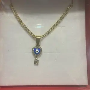 Evil Eye Fashion Key Necklace