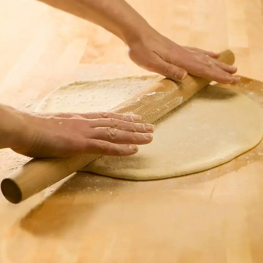 Wooden Rolling Pin, 1 Count Non-stick Dough Roller, Kitchen Tools for Baking, Cooking, Baking Utensils for Home Kitchen, Baking Supplies, Baking Accessories, Baking Essentials