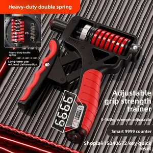 Adjustable Hand Grip Strengthener with Counter - 5-165kg Heavy Duty Hand Gripper, Forearm Exerciser for Gym, Rock Climbing, Hand Therapy equipment workout arm direct
