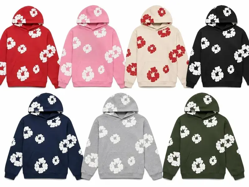 Denim Tears Mens Hoodie Medium The Cotton Wreath Sweatshirt Pullover