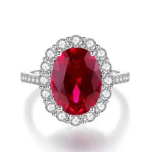 【#ZA47】(Allison) 8CT Lab Made Gemstone Fashion Jewelry Ring