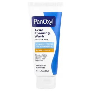 PanOxyl Acne Foaming Wash, For Face & Body, Maximum Strength, 1 oz (28 g)