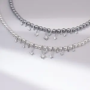 6mm Minimalist Light Luxury Drunken Meteor Deep Sea Mother of Pearl Clavicle Necklace Versatile Gift for Women shell pearl