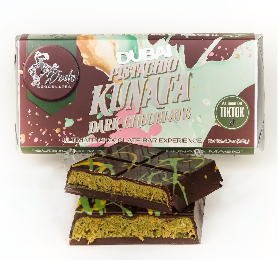 Viral Dubai Style Dark Chocolate Pistachio Kunafa Ultimate Chocolate Bar Experience