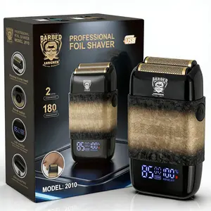 Professional Reversible Electric Shaver Razor, Barber Shop Dedicated Pusher, Bald Head Remover, LED Display, Floating Dual Blade Design, USB Rechargeable Shaver, Rechargeable Shaver Machine