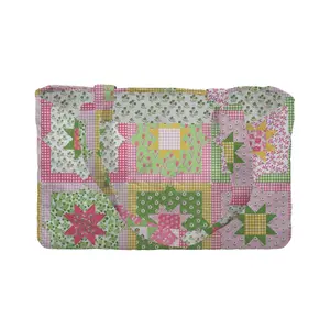 Gwen Patchwork Green Quilted Tote