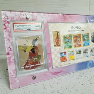 [Display Case]Pokemon Pikachu 227/S-P, Cramorant 226/S-P, Stamp Box Promo Japanese Extended Art Pokemon "PSA" Graded Card Display Case Stand