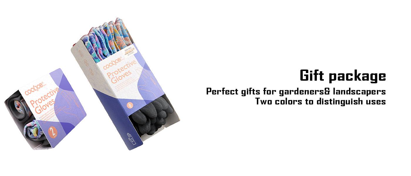 COOLJOB 2/6 Pairs Colorful Gardening Gloves for Women Ladies, Breathable Rubber Coated for Yard Garden