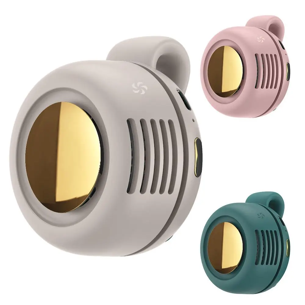 Portable Handheld Turbo Fan Usb Fan Clip Fan Silent Mini Bladeless Electric Fan, Wearable Fan Rechargeable 3-speed Suspended Waist Fan, Suitable for O