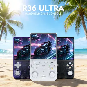 R36ultra Classic Handheld Game Console, Open Source Linux System, Preinstalled Classic Games, 4.0 Inch IPS Display, Supports 30+ Emulators