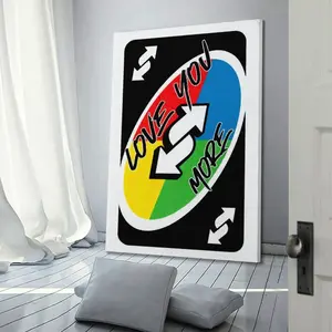 Love You More Trendy Room Decor, Cute And Vibrant Art Print for Bedroom, Dorm, Gaming Setup, VSCO And Aesthetic Room Makeover Colorful Designs Lightweight Room Wall Art Gradient Rendering Art