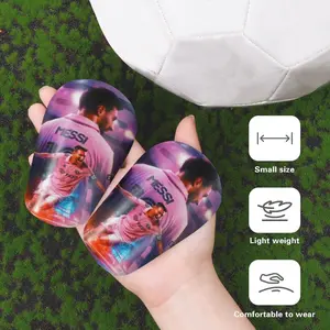 Professional Soccer Shin Guards for Kids & Adults, Printed Design Protective Inserts, Ideal for Matches & Gifts, Memorial Souvenirs